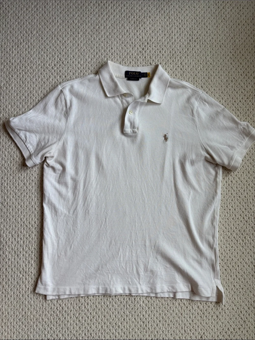 Polo Ralph Lauren White the Iconic Mesh Short-Sleeve Polo with Pony
